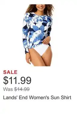Costco Lands' End Women's Sun Shirt offer