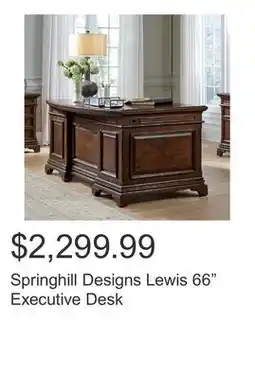 Costco Springhill Designs Lewis 66 Executive Desk offer