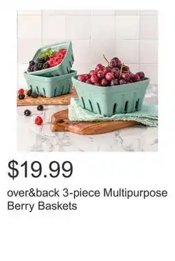 Costco over&back 3-piece Multipurpose Berry Baskets offer