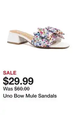 Belk Uno Bow Mule Sandals offer