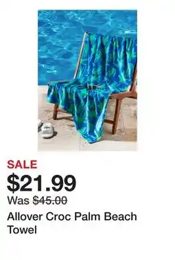 Belk Allover Croc Palm Beach Towel offer