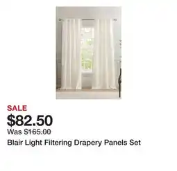 Belk Blair Light Filtering Drapery Panels Set offer