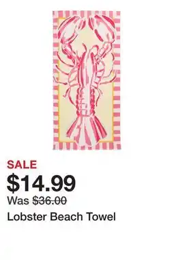 Belk Lobster Beach Towel offer