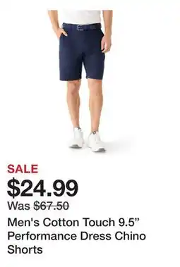 Belk Men's Cotton Touch 9.5 Performance Dress Chino Shorts offer