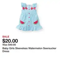 Belk Baby Girls Sleeveless Watermelon Seersucker Dress offer