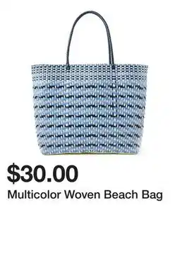 Belk Multicolor Woven Beach Bag offer
