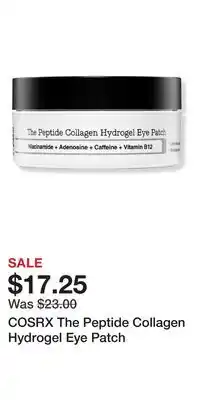 Ulta Beauty COSRX The Peptide Collagen Hydrogel Eye Patch offer