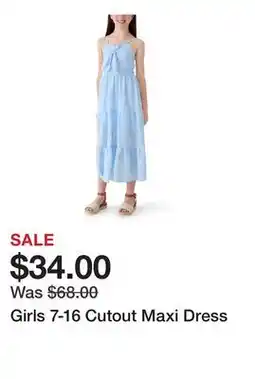 Belk Girls 7-16 Cutout Maxi Dress offer