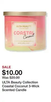 Ulta Beauty ULTA Beauty Collection Coastal Coconut 3-Wick Scented Candle offer