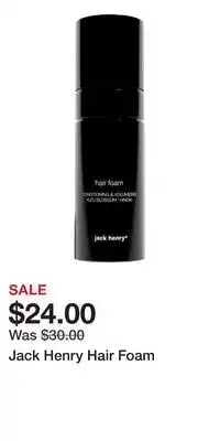 Ulta Beauty Jack Henry Hair Foam offer