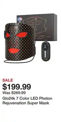 Ulta Beauty Glo24k 7 Color LED Photon Rejuvenation Super Mask offer