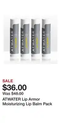 Ulta Beauty ATWATER Lip Armor Moisturizing Lip Balm Pack offer