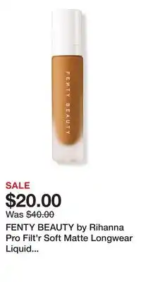 Ulta Beauty FENTY BEAUTY by Rihanna Pro Filt'r Soft Matte Longwear Liquid Foundation offer
