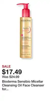 Ulta Beauty Bioderma Sensibio Micellar Cleansing Oil Face Cleanser for Sensitive Skin offer