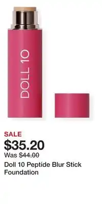 Ulta Beauty Doll 10 Peptide Blur Stick Foundation offer