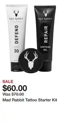 Ulta Beauty Mad Rabbit Tattoo Starter Kit offer