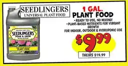 Ollie's SEEDLINGERS UNIVERSAL 1 GAL. PLANT FOOD offer