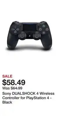 Game Stop Sony DUALSHOCK 4 Wireless Controller for PlayStation 4 - Black offer