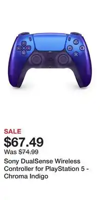 Game Stop Sony DualSense Wireless Controller for PlayStation 5 - Chroma Indigo offer
