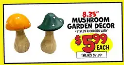 Ollie's 8.35 MUSHROOM GARDEN DECOR offer