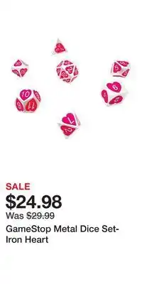 Game Stop GameStop Metal Dice Set- Iron Heart offer