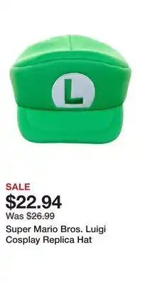 Game Stop Super Mario Bros. Luigi Cosplay Replica Hat offer