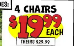 Ollie's Sarasota Breeze MARCO ISLAND 4 CHAIRS offer