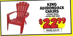 Ollie's KING ADIRONDACK CHAIRS offer