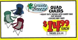 Ollie's Sarasota Breeze QUAD CHAIRS offer