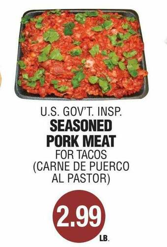 Carnicerias Jimenez U.S. Gov't Insp. Seasoned Pork Meat offer