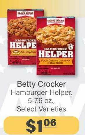 Commissary Betty Crocker Hamburger Helper offer