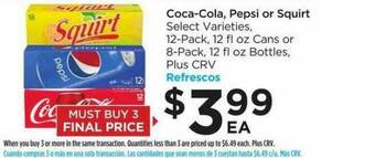 Foods Co Coca-Cola, Pepsi Or Squirt offer