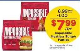 Ralphs Impossible Meatless Burger Patties offer
