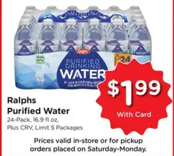 Ralphs Ralphs Purified Water offer