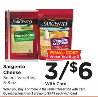 Ralphs Sargento Cheese offer