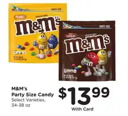 Ralphs M & M' s Party Size Candy offer