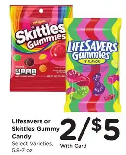Ralphs Lifesavers or Skittles Gummy Candy offer
