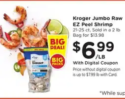 Ralphs Kroger Jumbo Raw EZ Peel Shrimp offer
