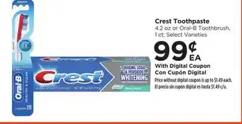 Food 4 Less Crest Toothpaste offer