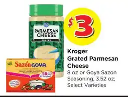 Food 4 Less Kroger Grated Parmesan Cheese offer