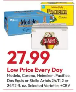 Stater Bros Modelo, Corona, Heineken, Pacifico, Dos Equis or Stella Artois offer