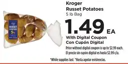 Food 4 Less Kroger Russet Potatoes offer