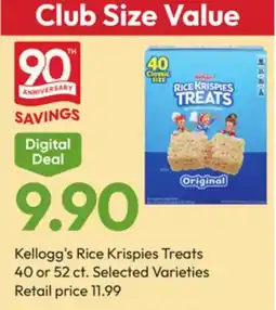 Stater Bros Kellogg's Rice Krispies Treats offer