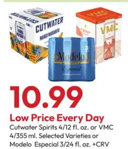 Stater Bros Cutwater Spirits 4/12 fl. oz. or VMC 4/355 ml. or Modelo Especial 3/24 fl. oz offer