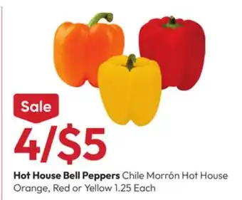 Stater Bros Hot House Bell Peppers offer