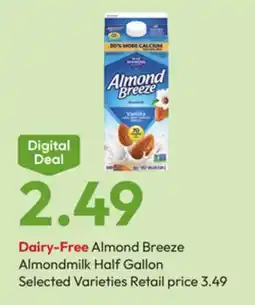 Stater Bros Almond Breeze Almondmilk Half Gallon offer