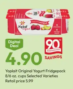 Stater Bros Yoplait Original Yogurt Fridgepack offer
