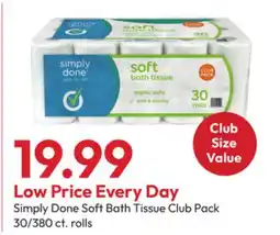 Stater Bros Simply Done Soft Bath Tissue offer