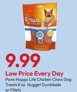 Stater Bros Paws Happy Life Chicken Chew Dog Treats offer