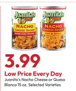 Stater Bros Juanita's Nacho Cheese or Queso Blanco offer